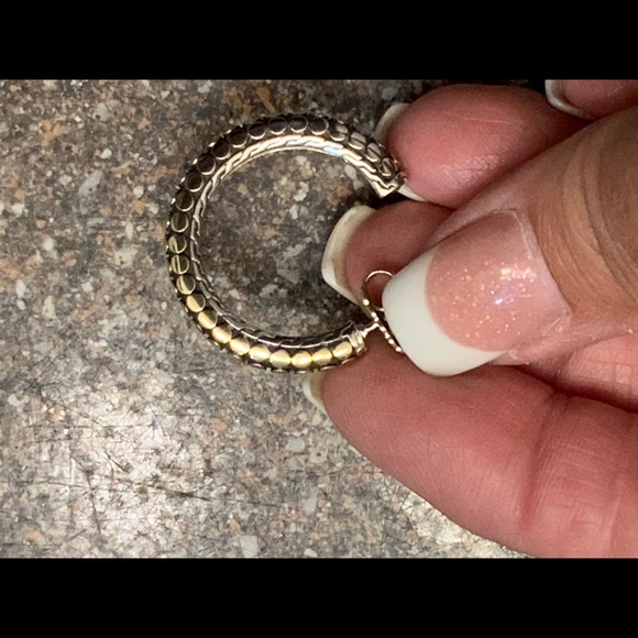 Brand New John Hardy Silver and 18ct Gold Dot earrings - Picture 6 of 14